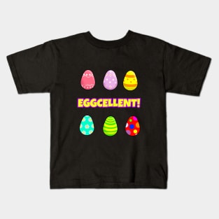 Eggcellent Easter colored Eggs Kids T-Shirt